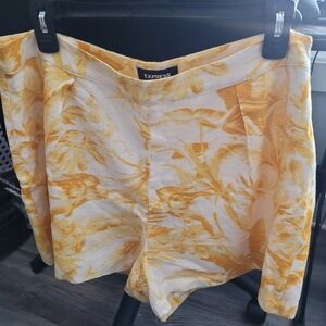 Express Yellow High Waist Women's Shorts